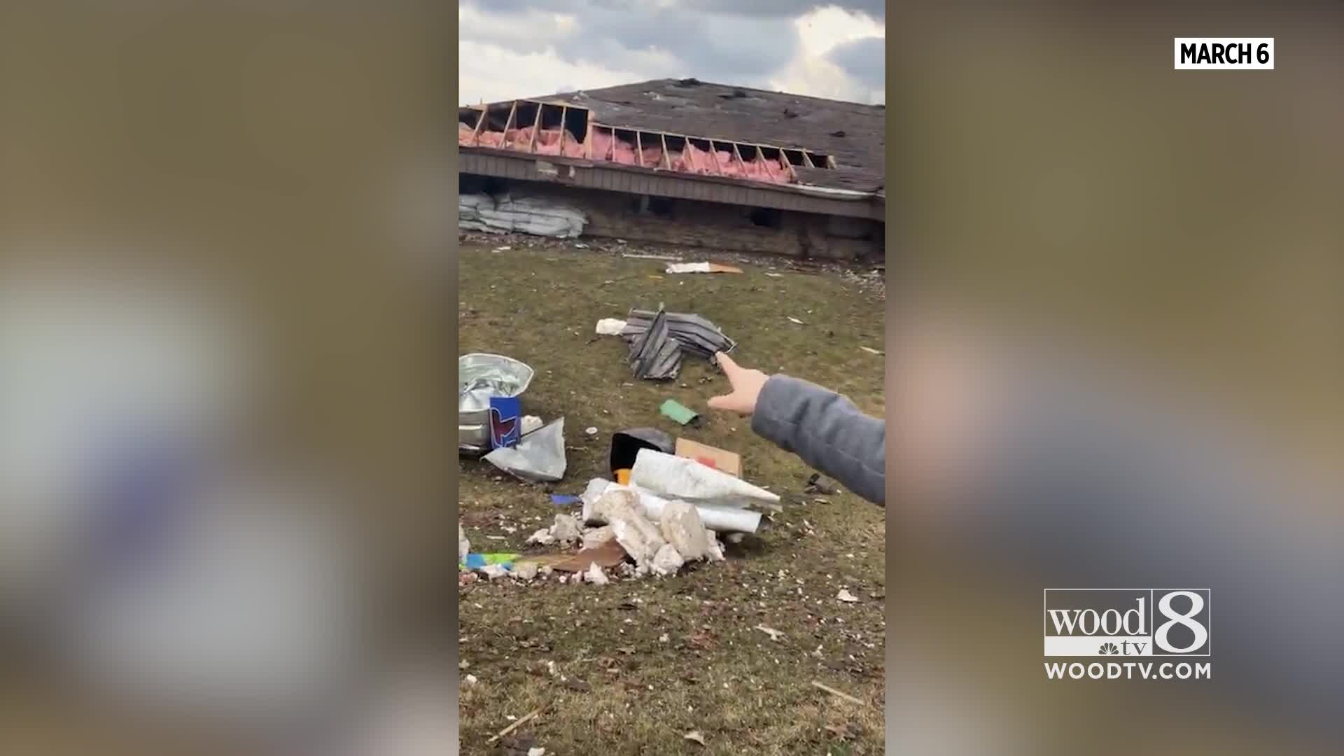 Severe storm damage in Three Rivers