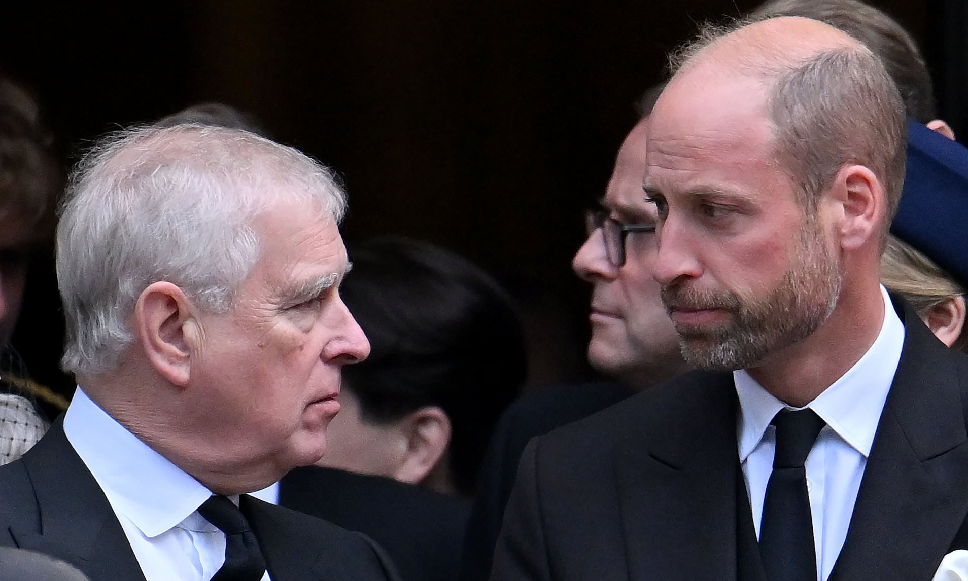 Lip reader reveals jaw-dropping plea Andrew made to Prince William at  Duchess of Kent's funeral