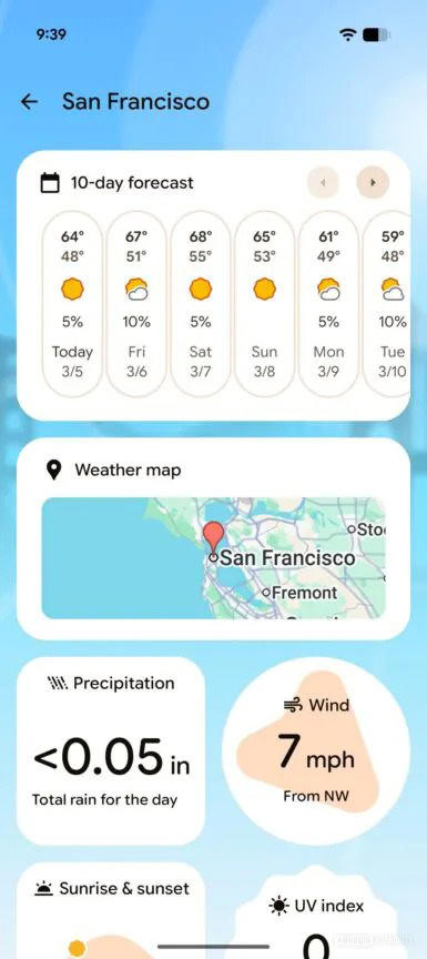 Pixel Weather app's icons get a bold new redesign