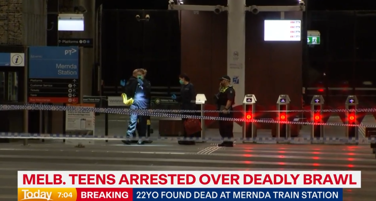 A 22-year-old man was found at the scene with life-threatening injuries.