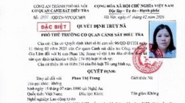 Công an Hà Nội truy nã người phụ nữ lừa đảo chiếm đoạt hơn 2,4 tỉ đồng