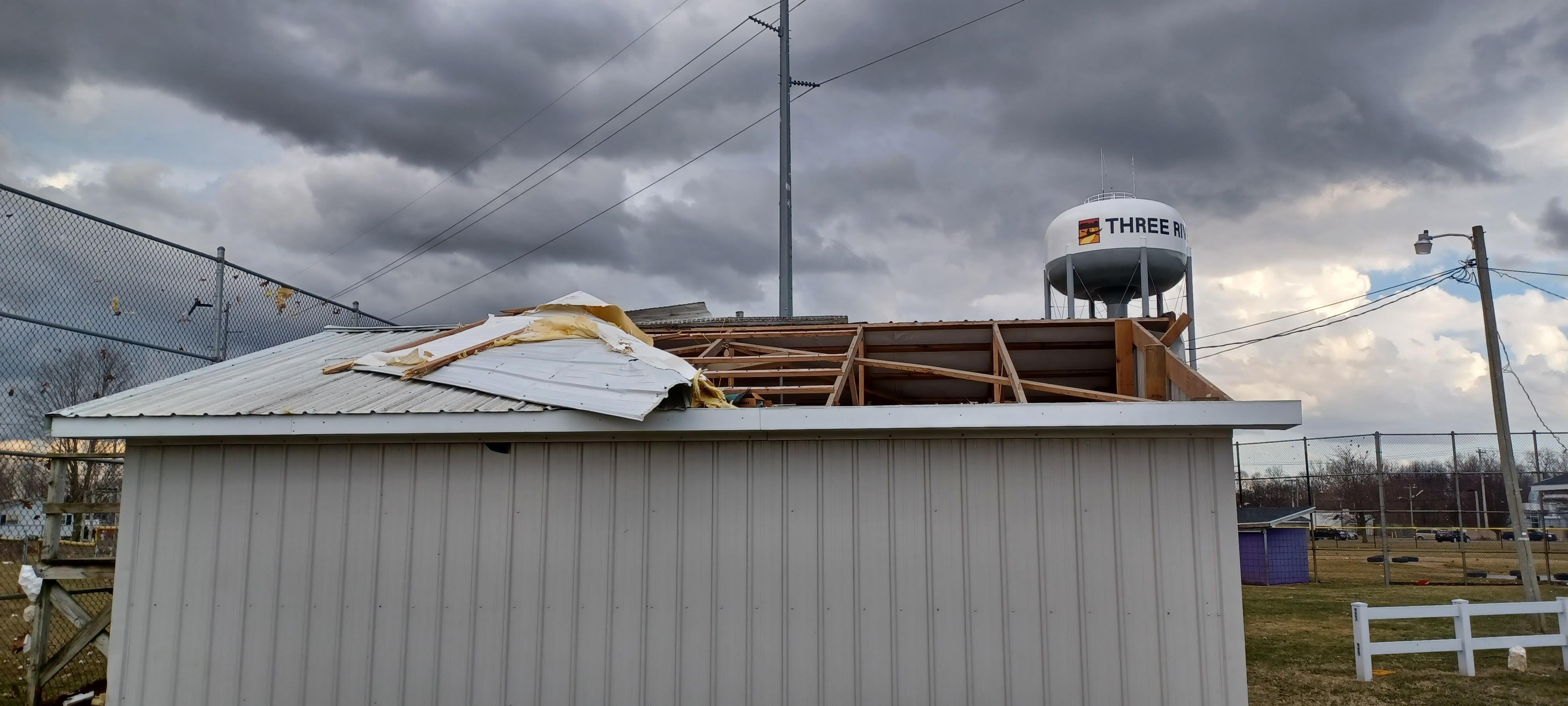 Three Rivers Community Schools closed Monday because of storm damage