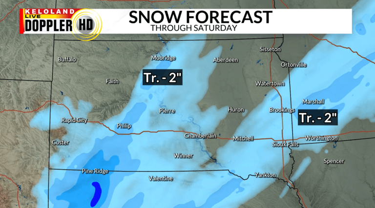 Storm Center PM update: Snow and freezing rain tonight in eastern KELOLAND