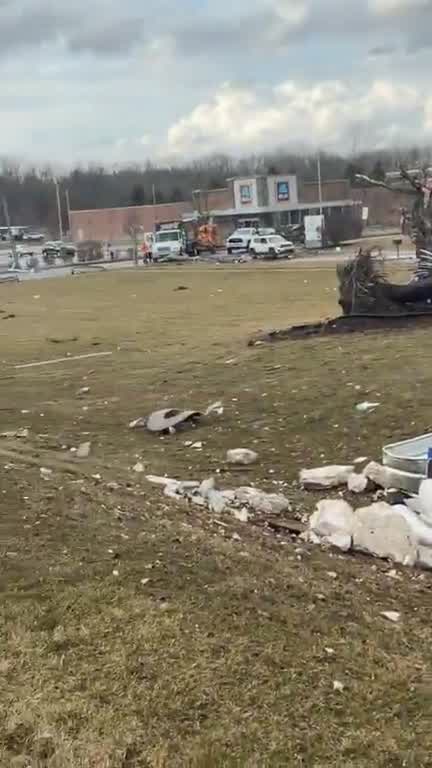 Storm damage in Three Rivers