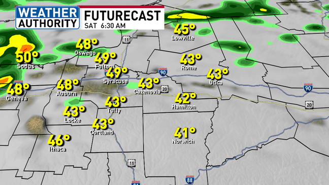 Warmer and windy Saturday with a few strong or severe storms possible late