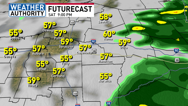 Warmer and windy Saturday with a few strong or severe storms possible late