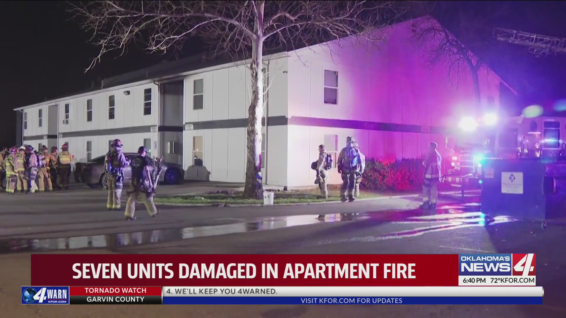Seven units damaged in apartment fire