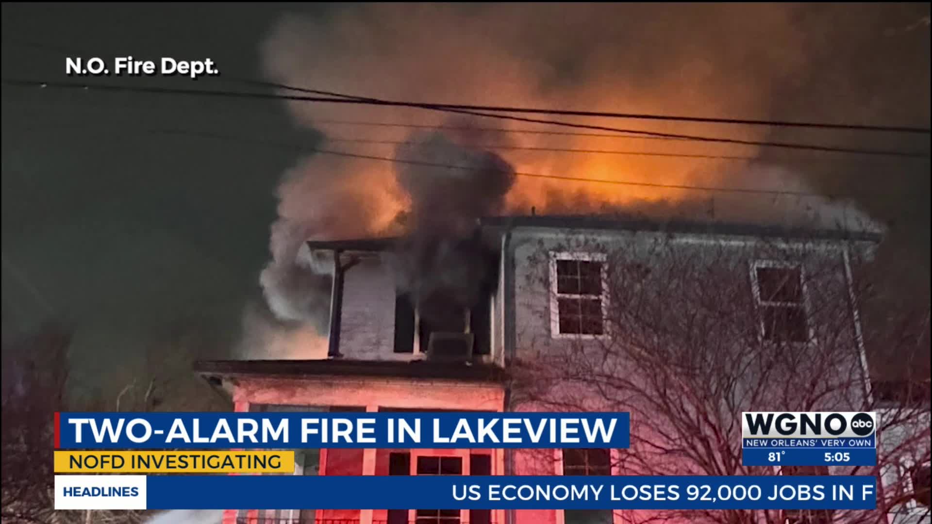 Two-story Lakeview home destroyed in early morning fire
