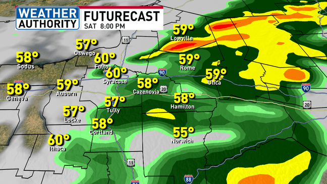 Warmer and windy Saturday with a few strong or severe storms possible late