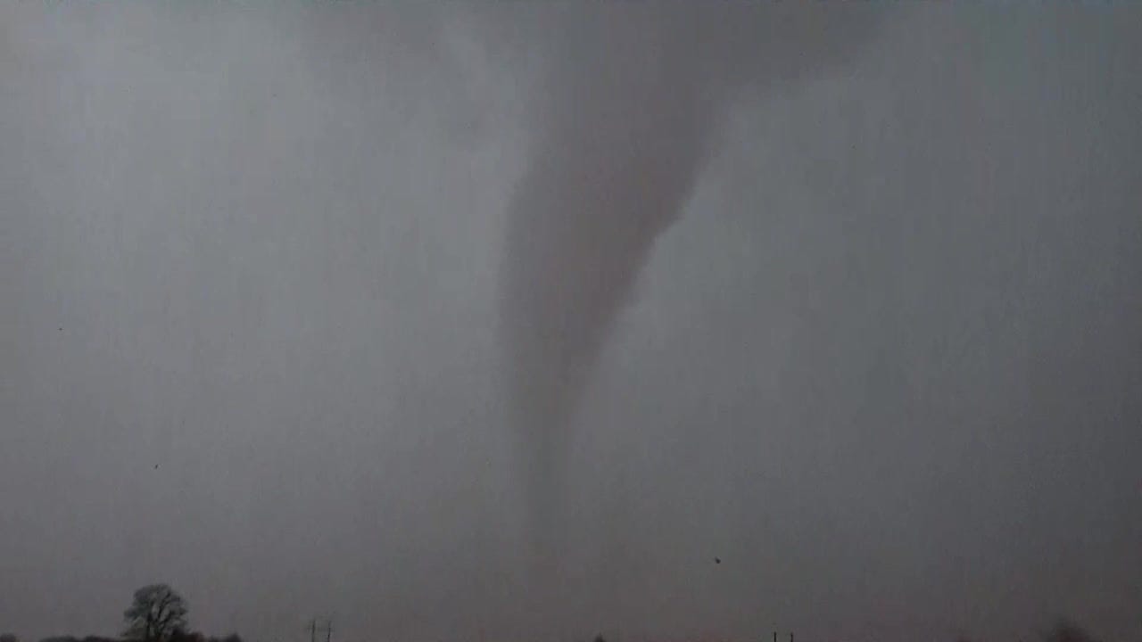 Watch: Big tornado caught on camera touching down in Bristow, Oklahoma