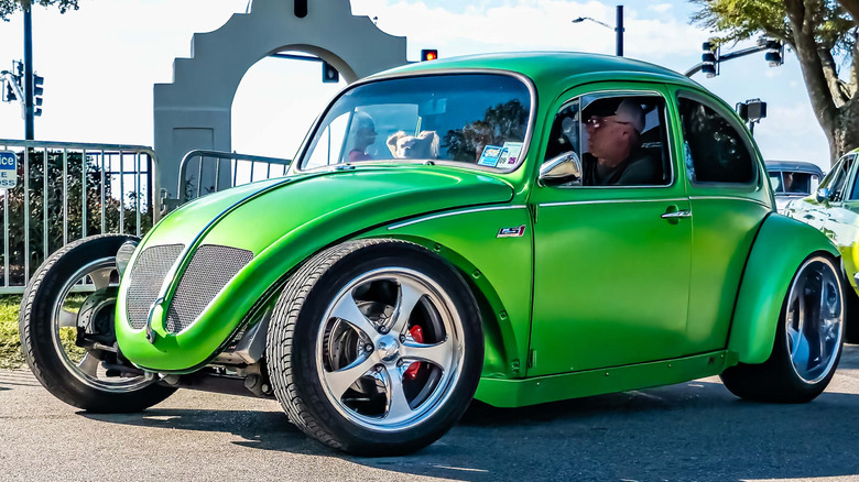 Volkswagen Beetle customized in a hot rod style