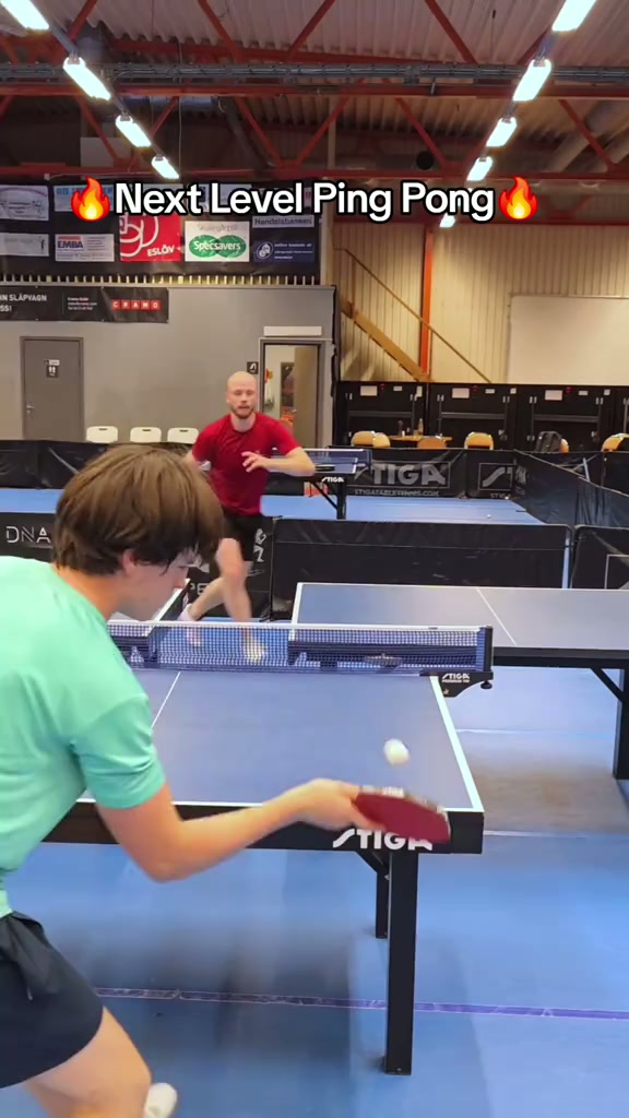 High speed ping pong rally in training session