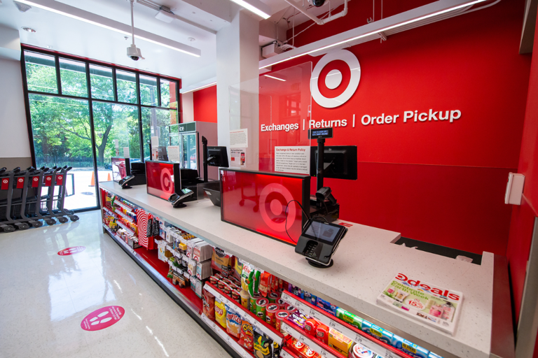 Target's $5 scalloped shelf is perfect for organizing small items
