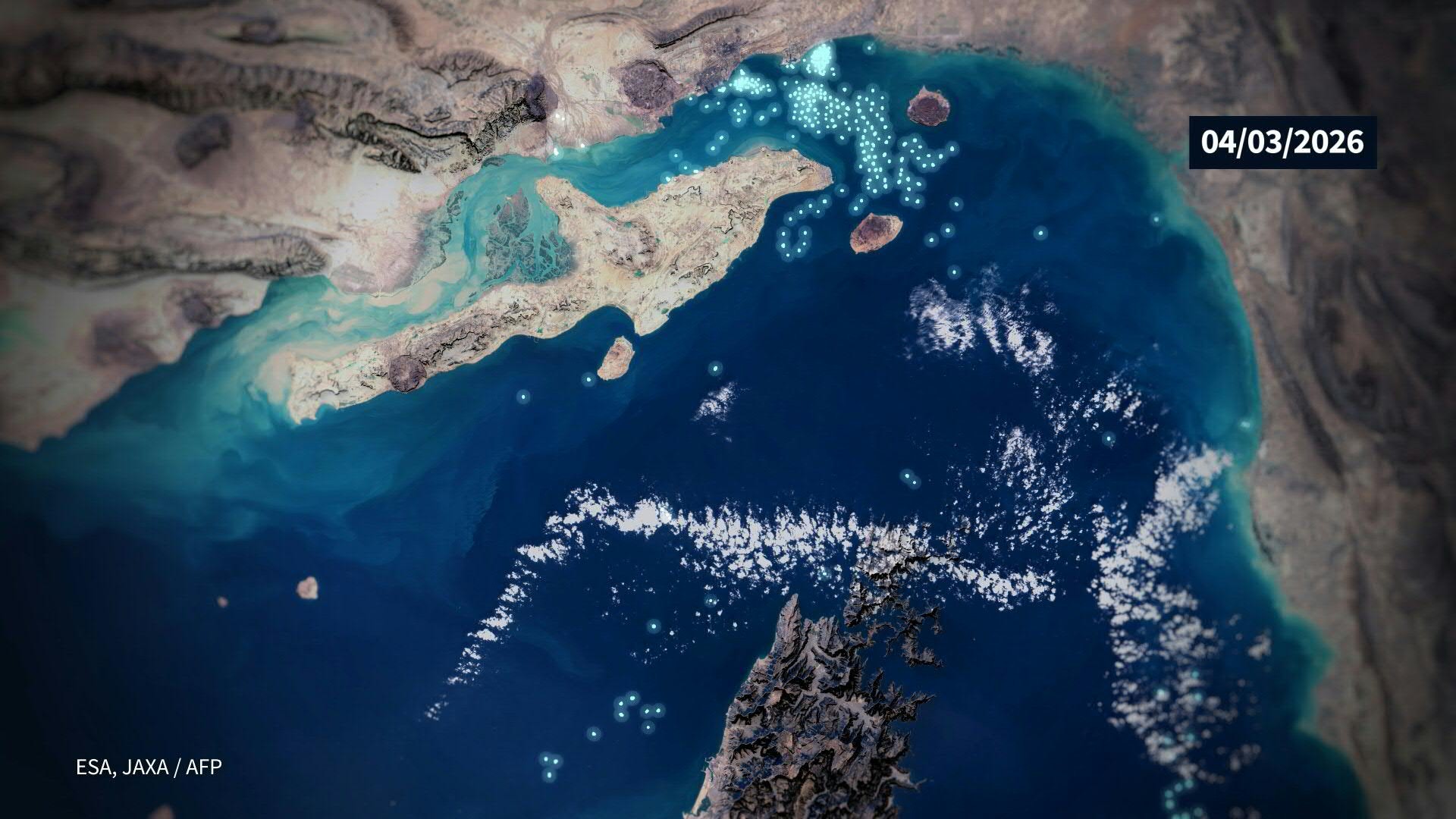 CARTE ANIMEE: La chute du trafic maritime dans le détroit d'Ormuz