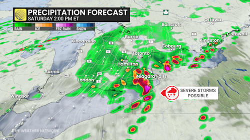 Severe storm and flood risks are making this a wet weekend for Ontario