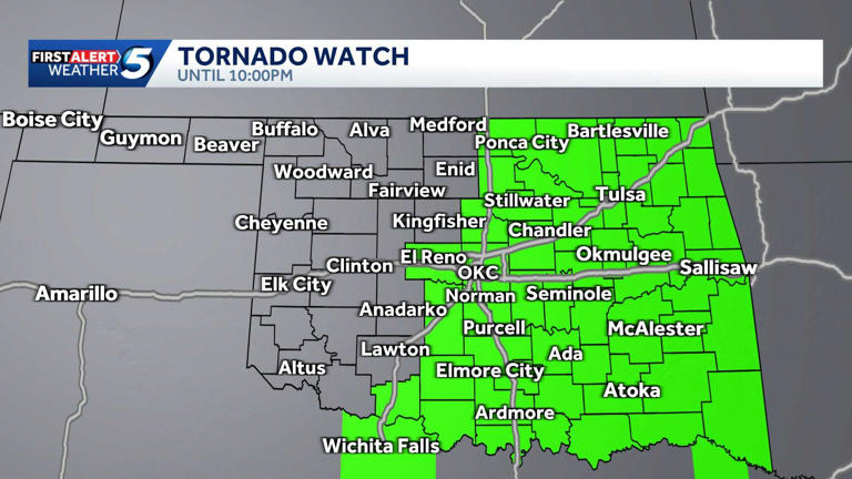 Storms drop tornadoes, heavy hail across Oklahoma on Friday