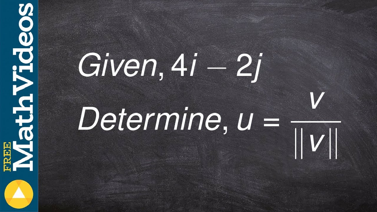 How to determine the unit vector given as a linear combination