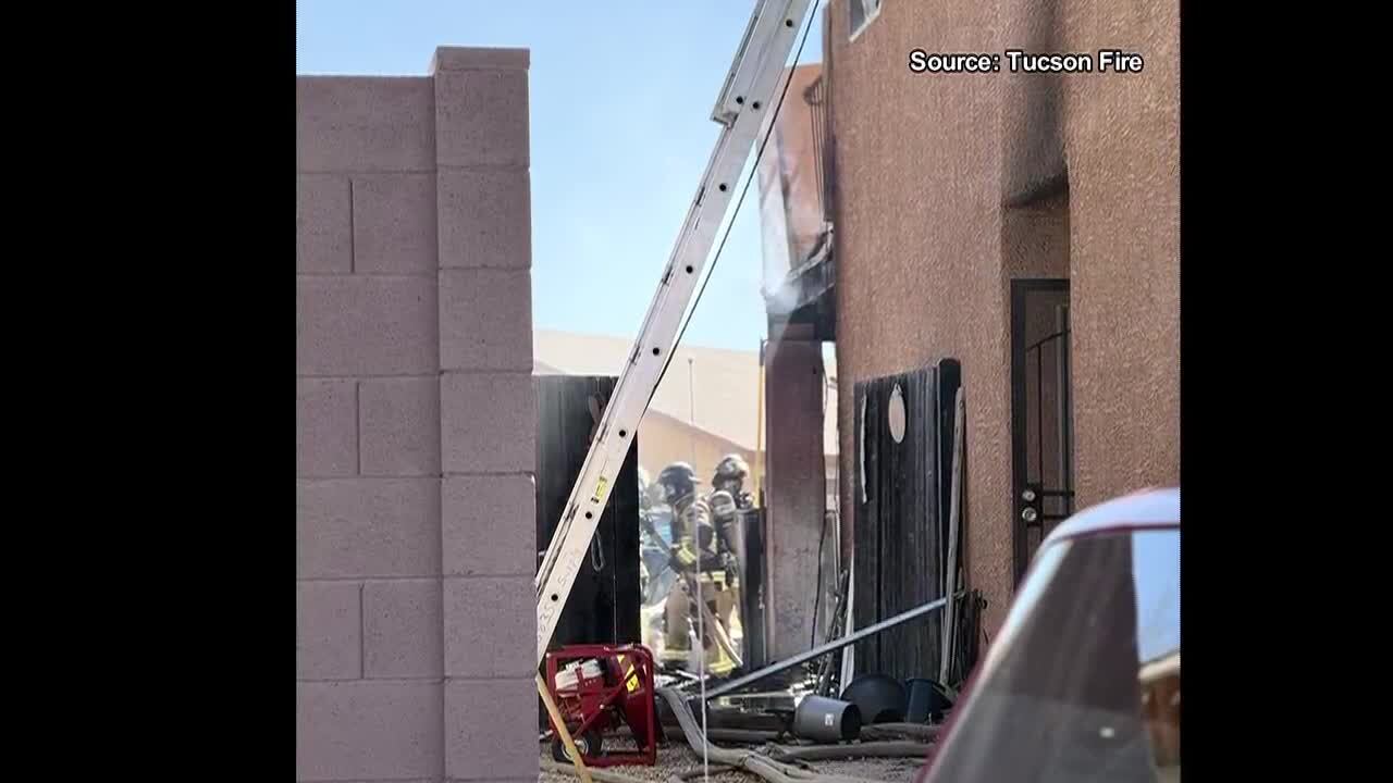 Tucson house fire displaces family of four