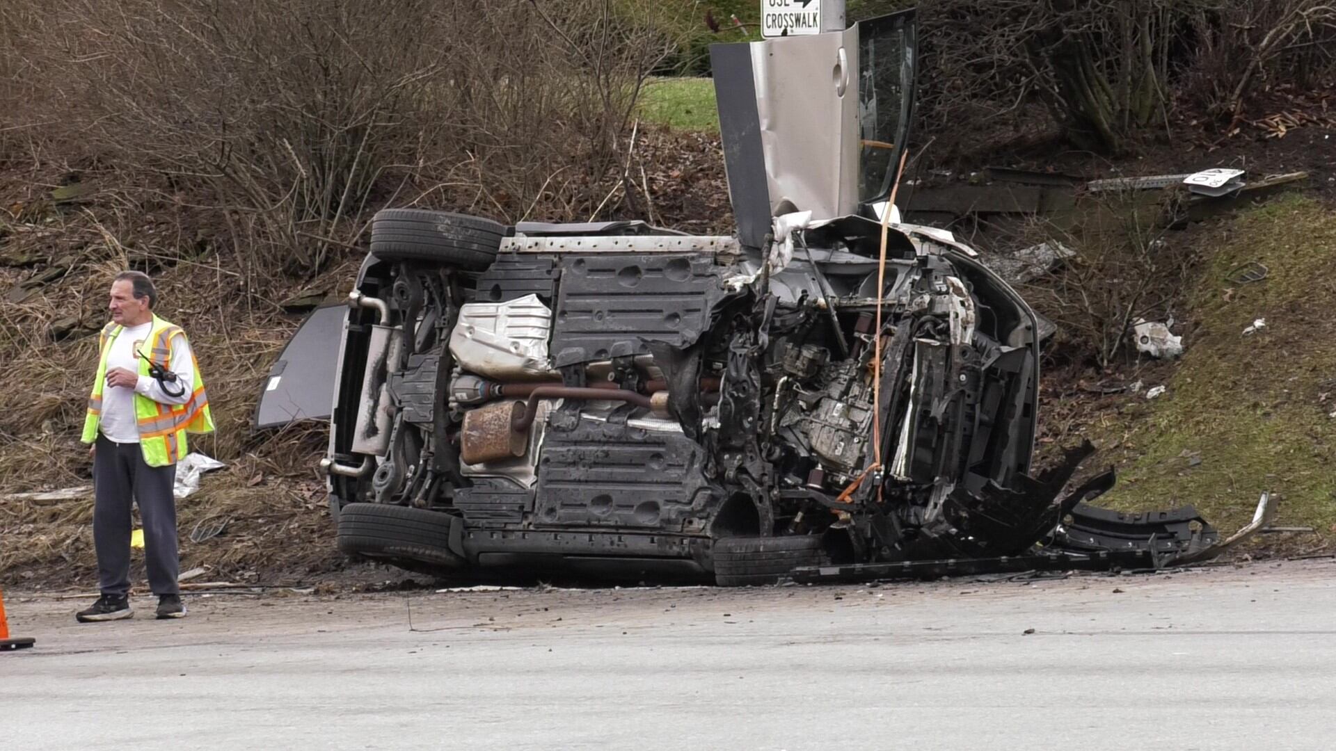 Person hospitalized after rollover crash in Westmoreland County