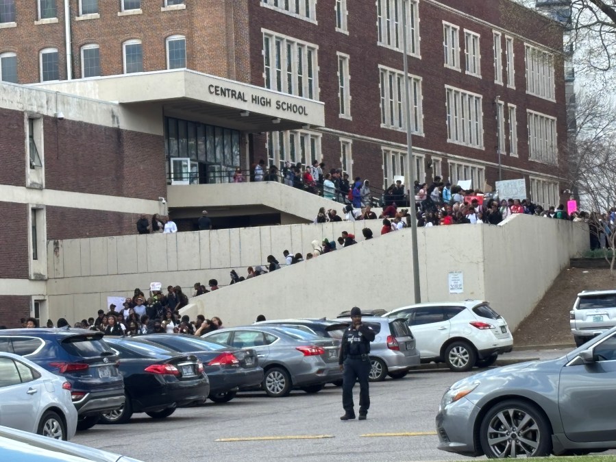 Students stage walkout at Central High in protest of ICE