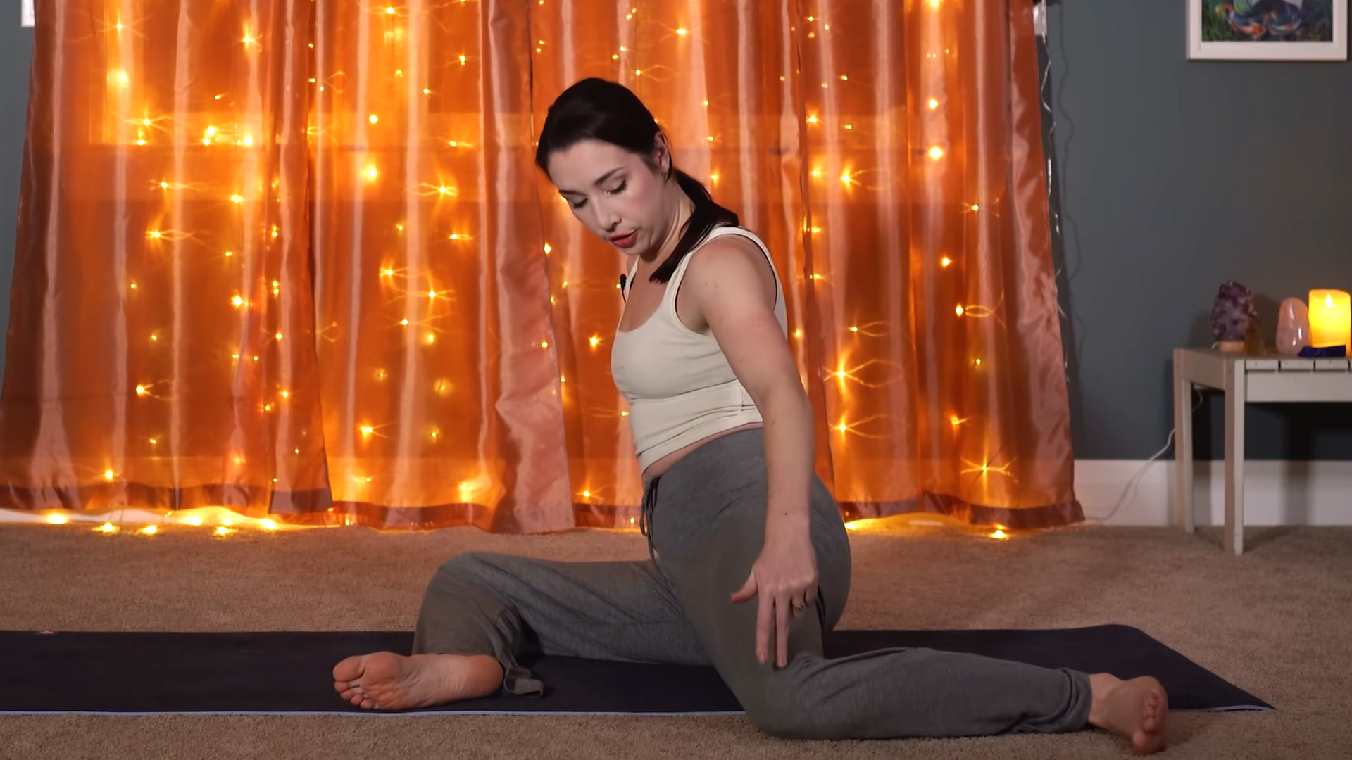 Yoga routine to unwind before bedtime