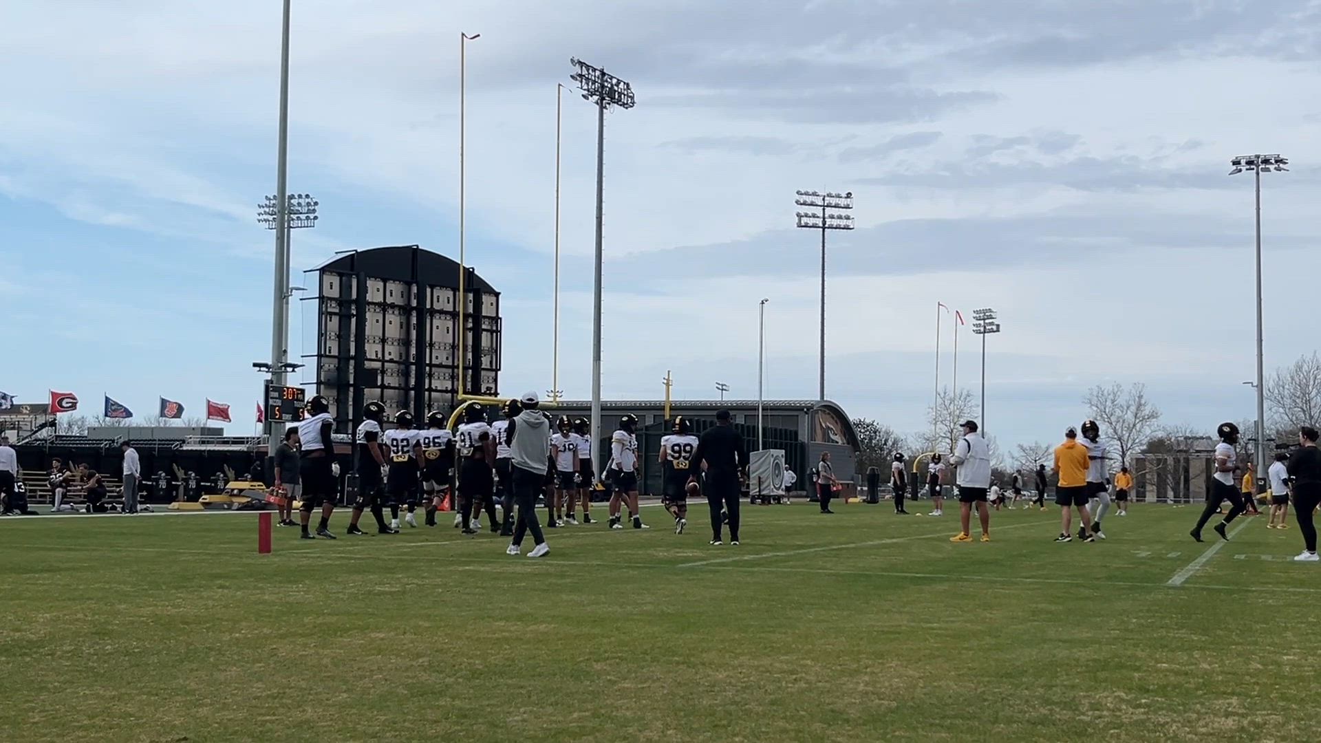 Mizzou spring practice on March 6