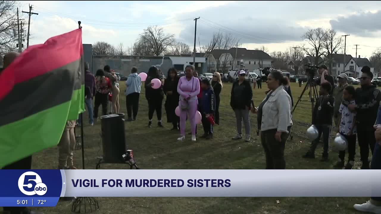 Community honors 2 young girls found dead in CLE; vows to fight for justice