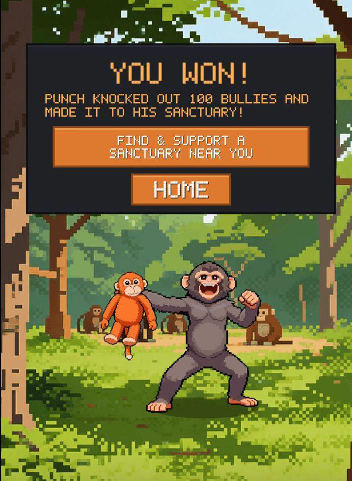 En pocas horas el videojuego inspirado en Punch se volvió viral. Foto: Captura de pantalla