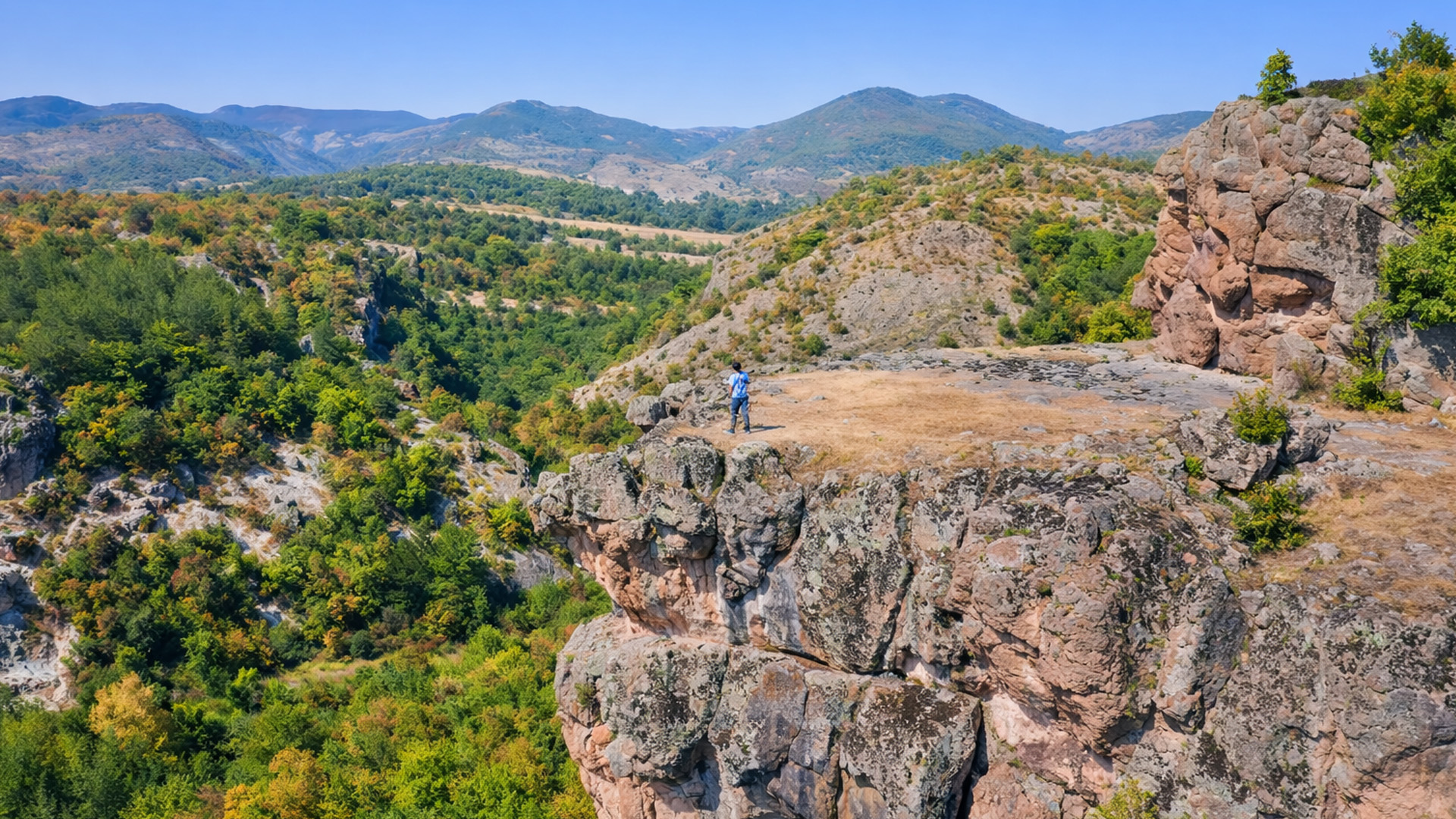 Aerial view of the rocky landscape of Harsiyan Kaya