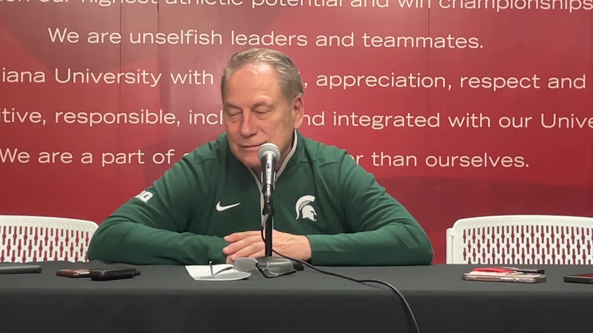 Michigan State head men's basketball coach Tom Izzo on Jaxon Kohler's ...