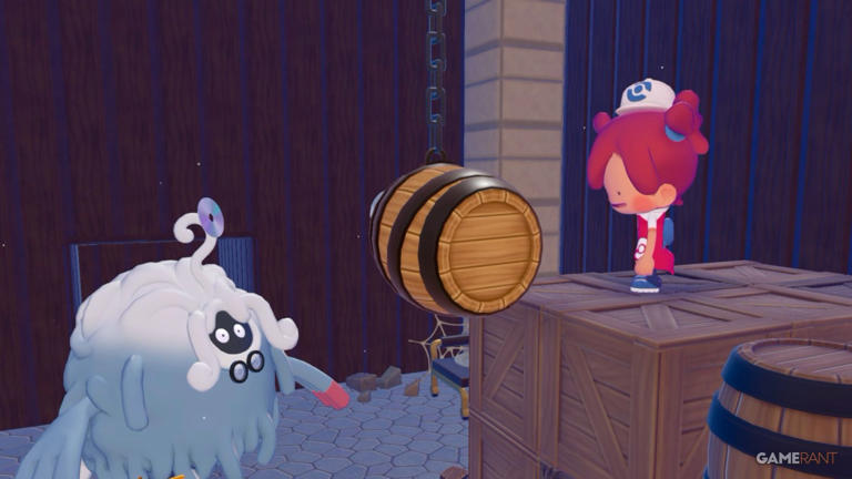 How to save the Pokemon in the barrel in Rocky Ridges in Pokopia