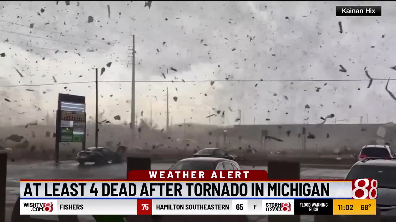 At least 4 dead after tornado in Michigan