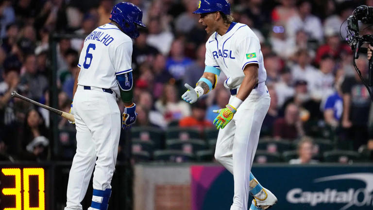 Lucas Ramirez homers for Brazil in WBC with father Manny Ramirez in ...