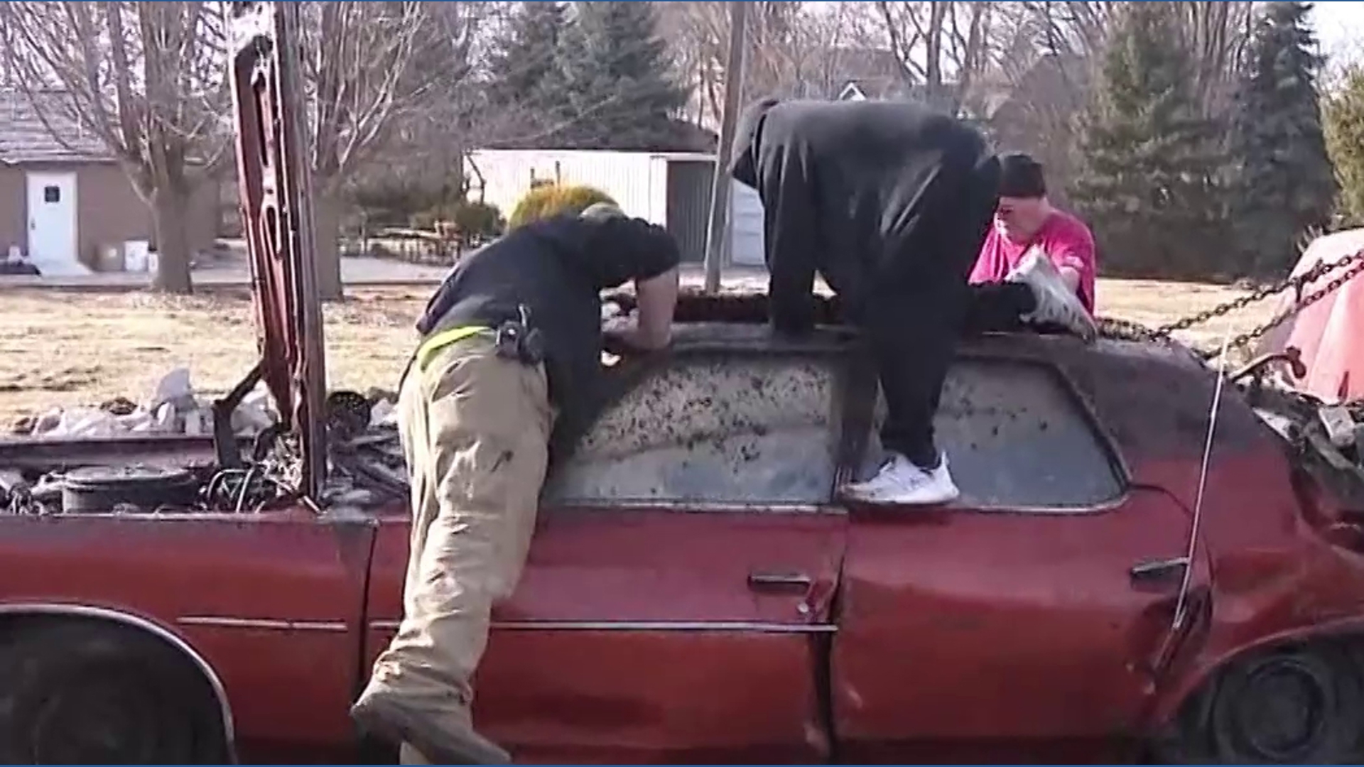 1973 Ford Galaxie 500 pulled from lake in Wisconsin