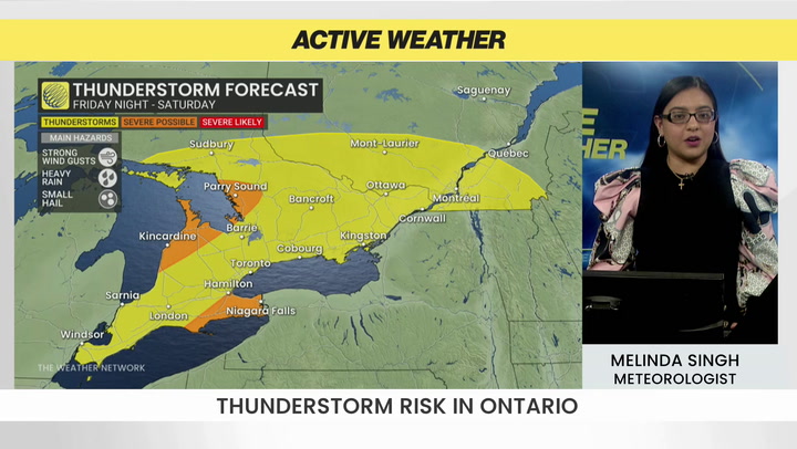 Severe thunderstorm risk for Ontario this weekend