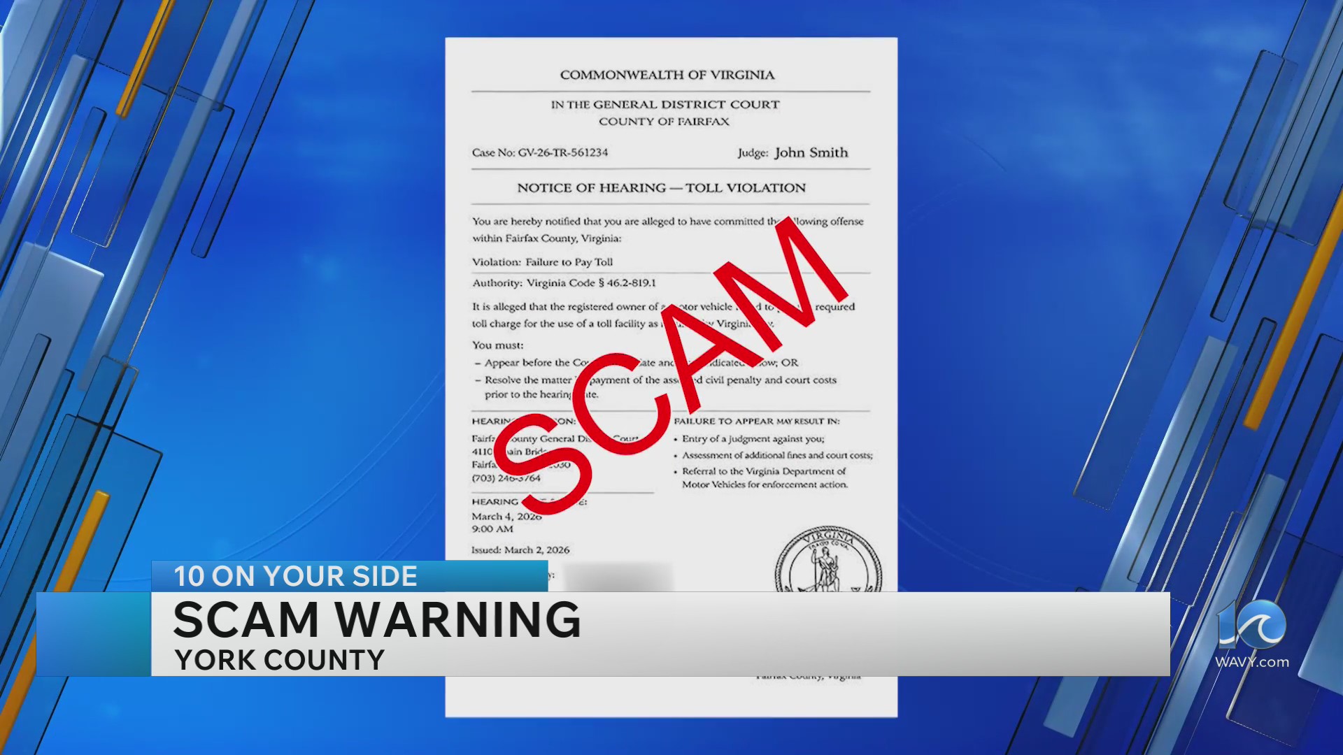 Scam alert issued by York-Poquoson Sheriff's Office