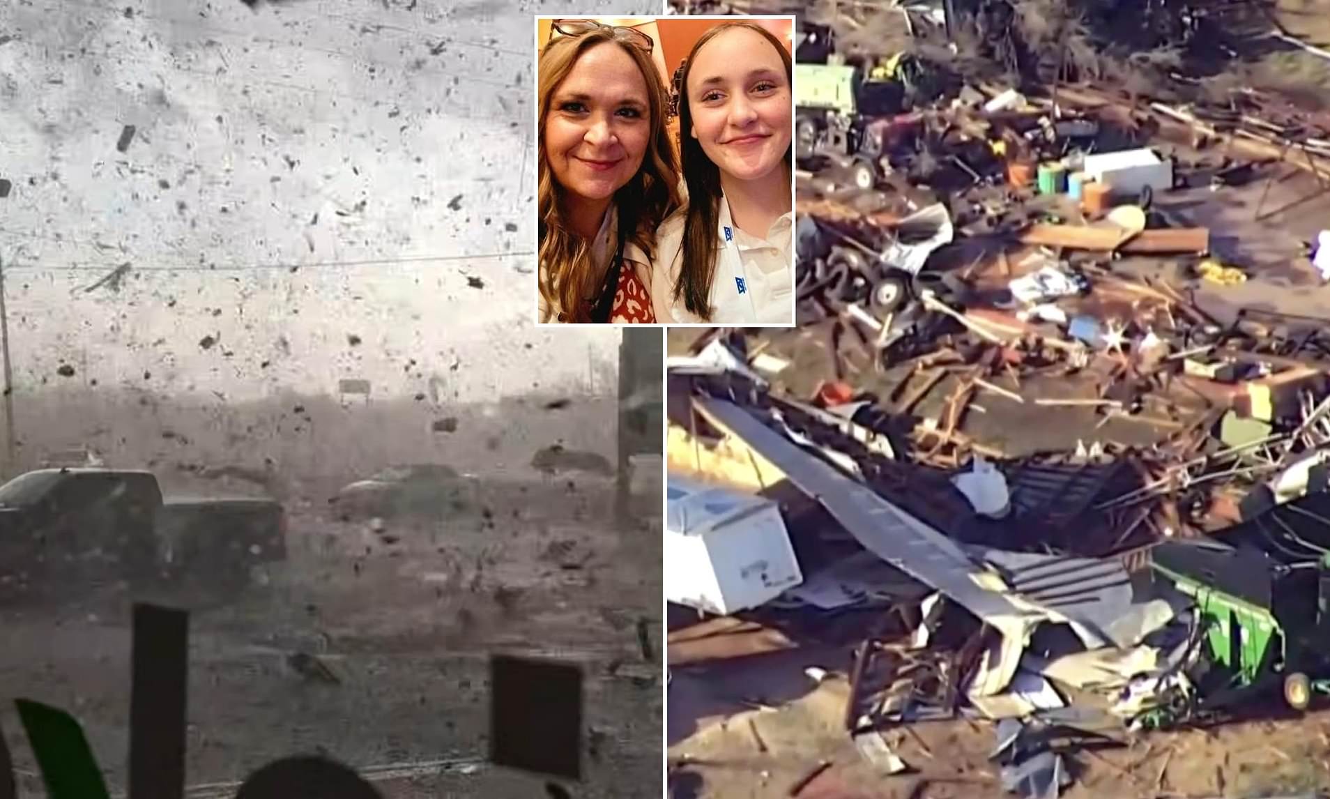 Teacher and daughter, 13, killed after tornado sucks up their car as wild storms strike heart of US<br><br>