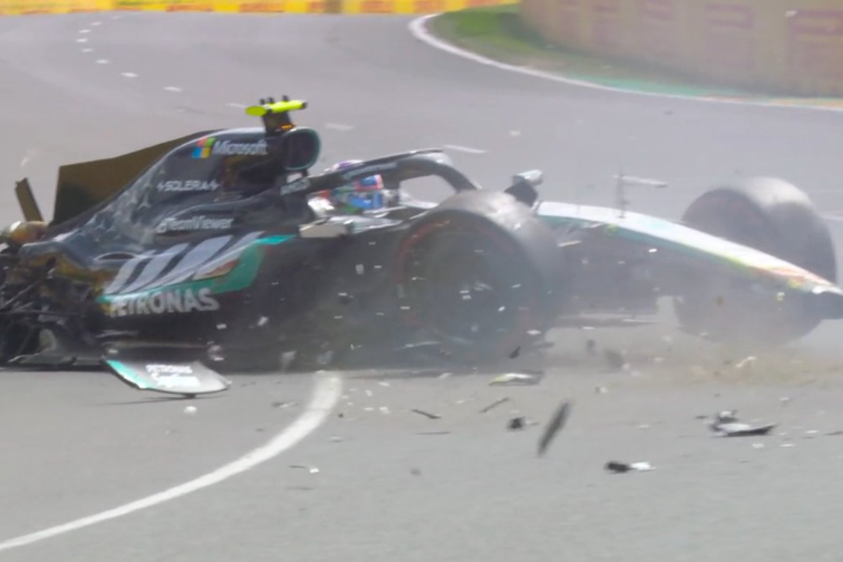 Kimi Antonelli sustains violent crash at Australian GP practice<br><br>