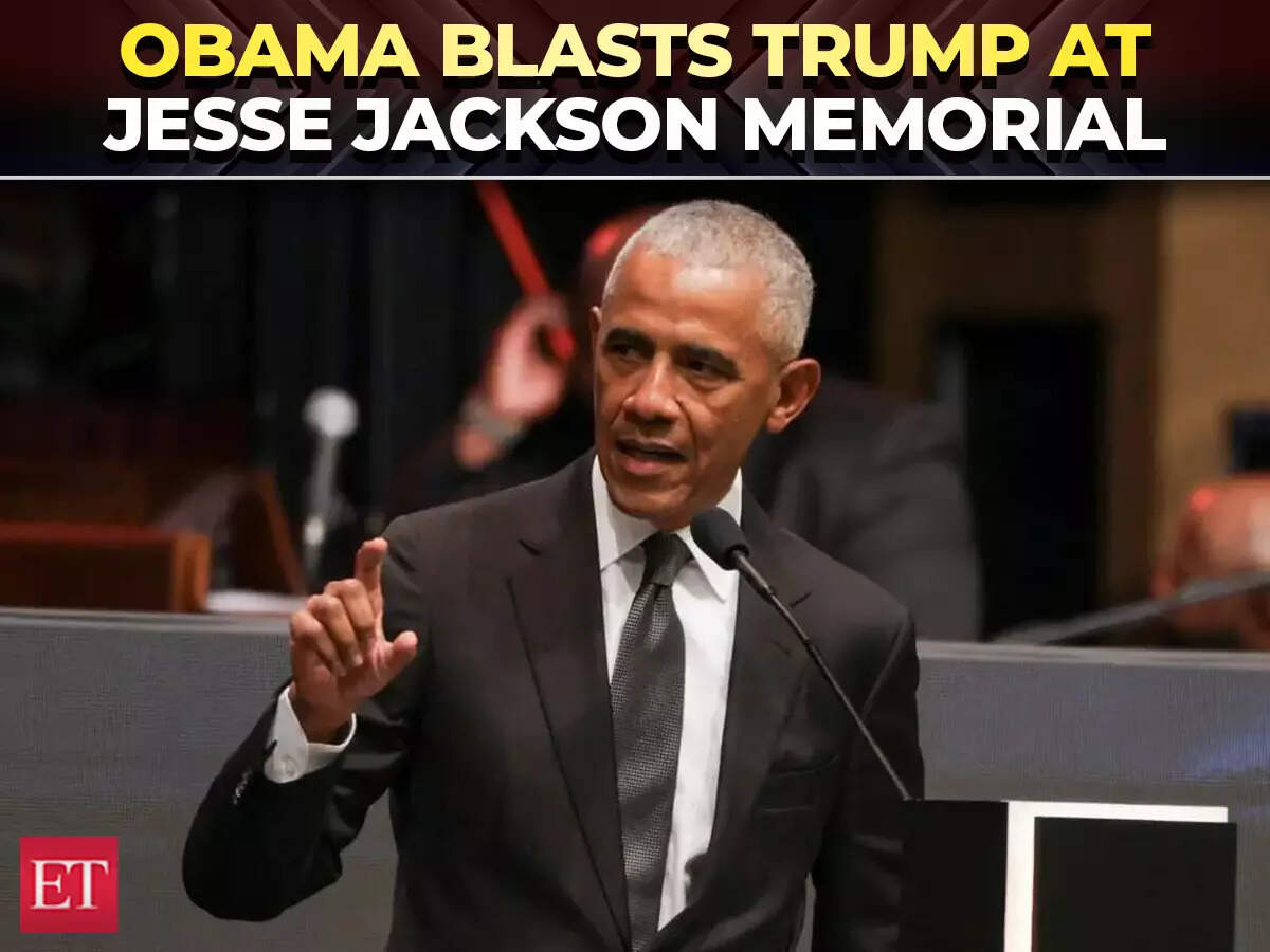Obama blasts Trump at Jesse Jackson memorial: ‘Greed and bigotry being ...