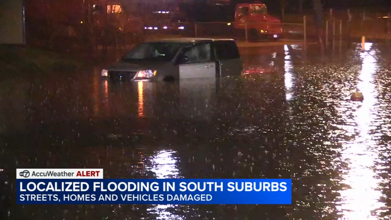 Chicago weather: Heavy rain causes flooding in some south suburbs, 4 ...