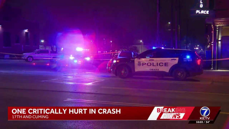 Omaha crash sends pedestrian to the hospital with serious injuries