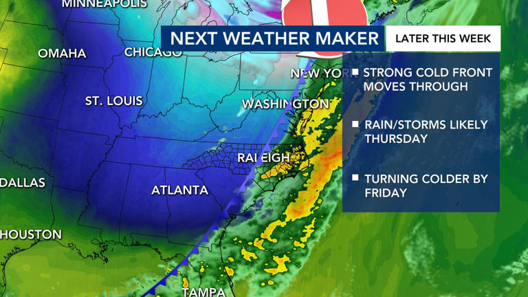 Scattered storm chances on Sunday close out spring-like weekend