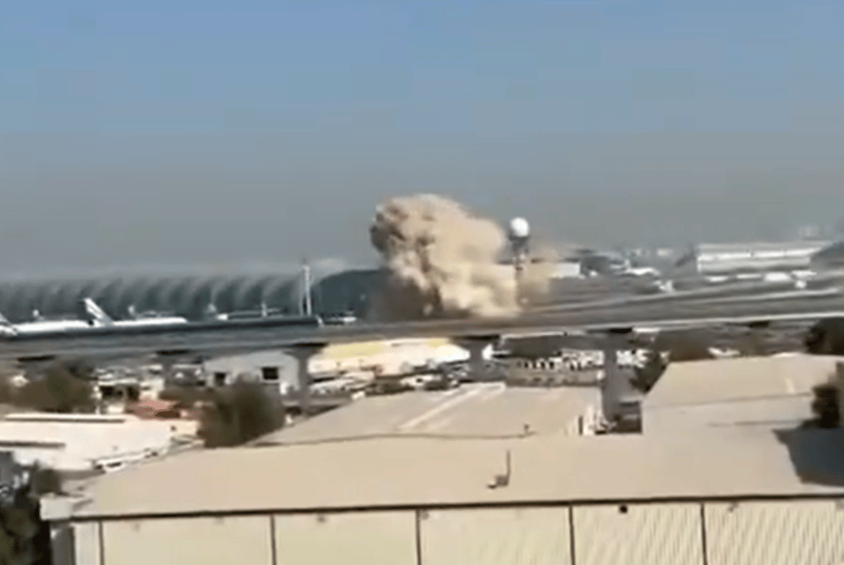 Dramatic moment Iranian drone strikes Dubai Airport as war escalates