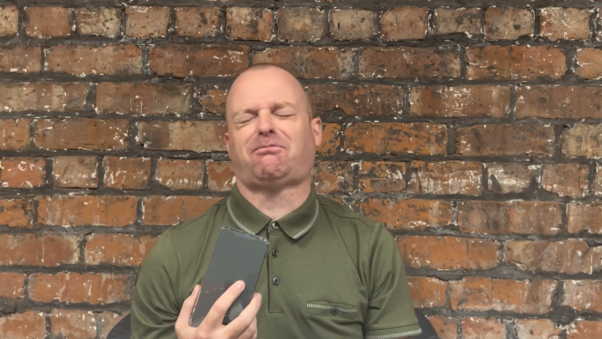 Trying not to laugh while prank calling a psychic
