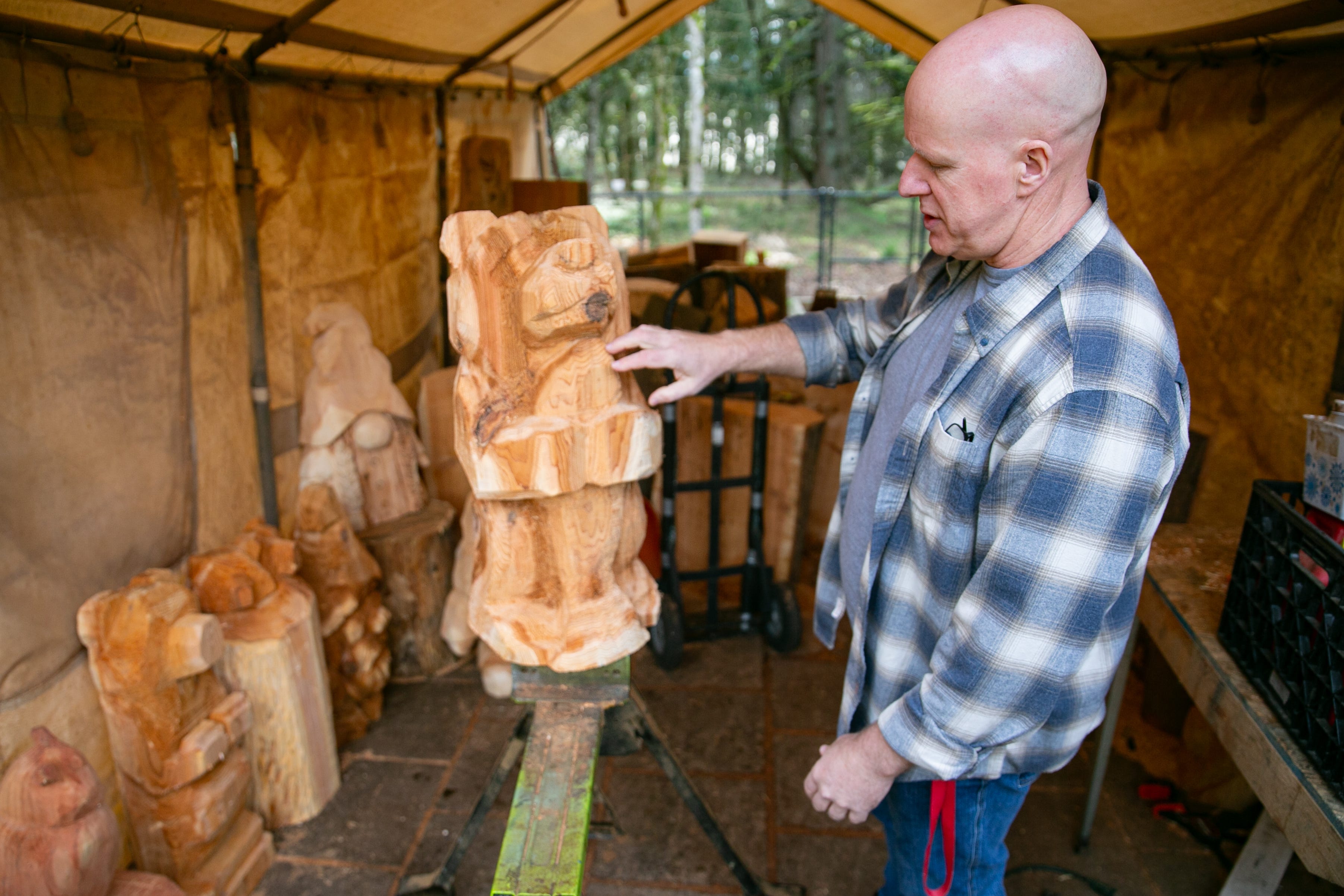 From police chief to woodcarver, Terry Moss finds an unexpected path