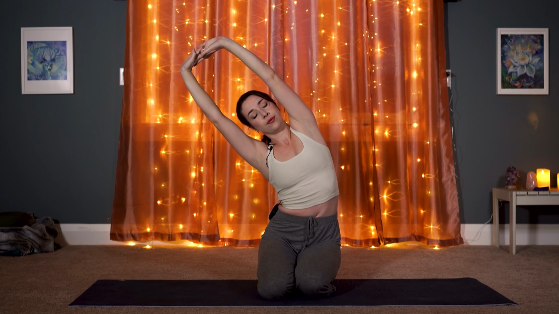 Gentle evening yoga flow to relax before sleep