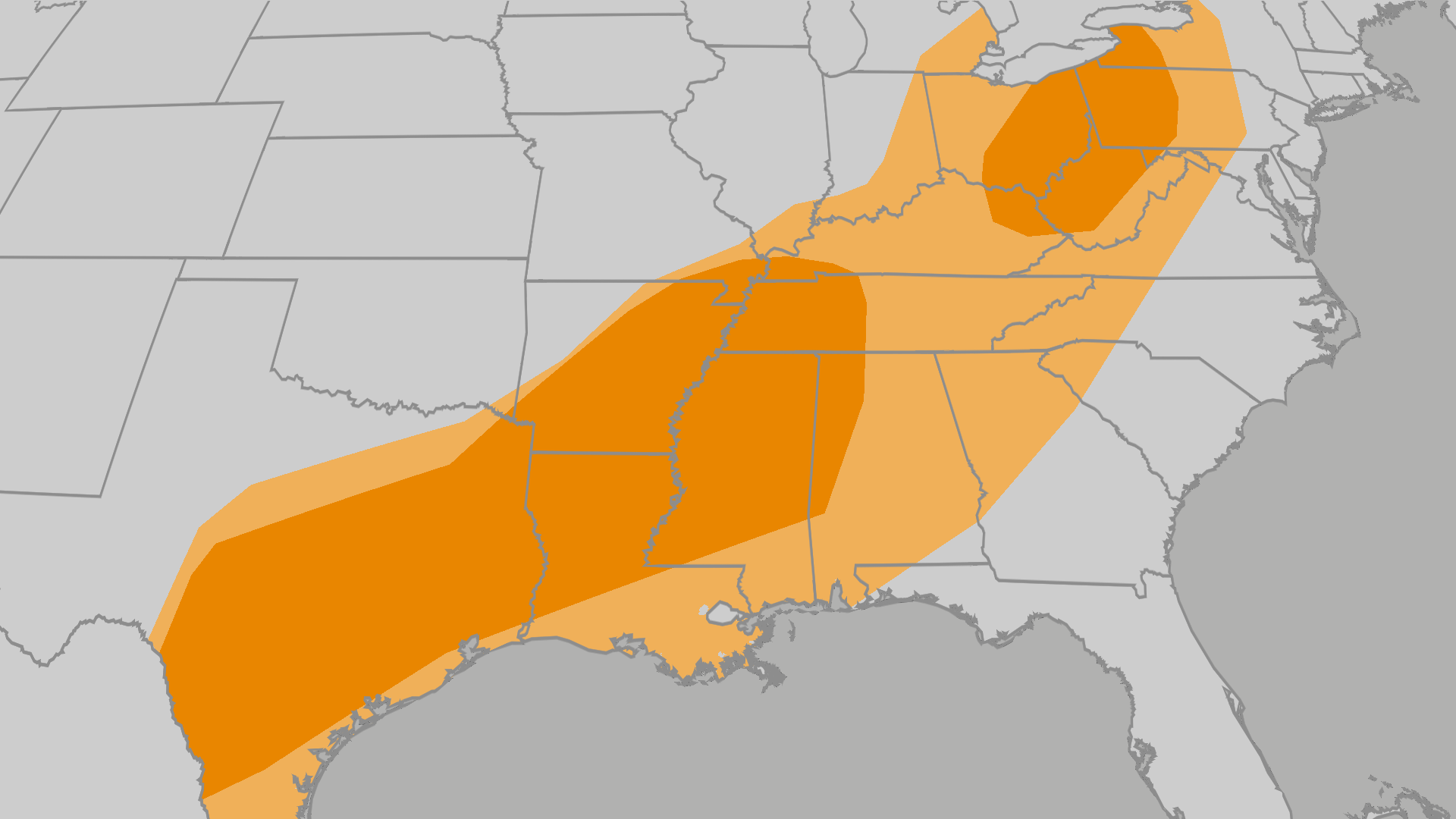 Saturday storm threat spreads from Texas to New York