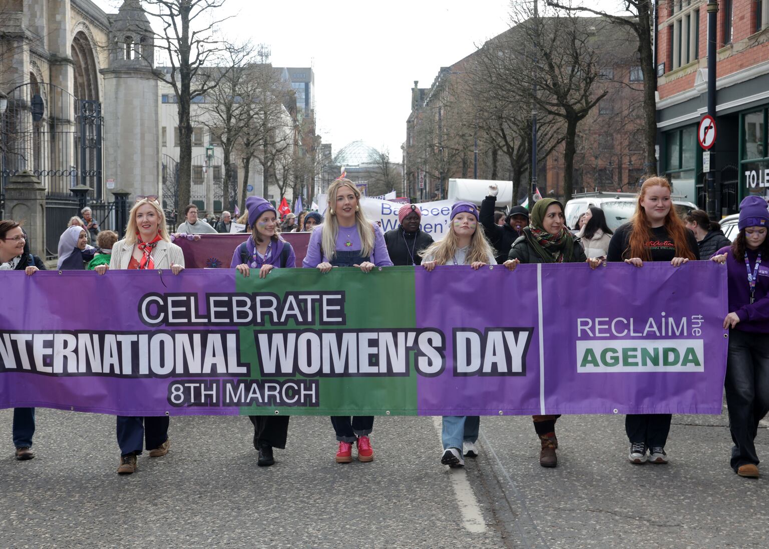 Thousands attend International Women’s Day rally in Belfast