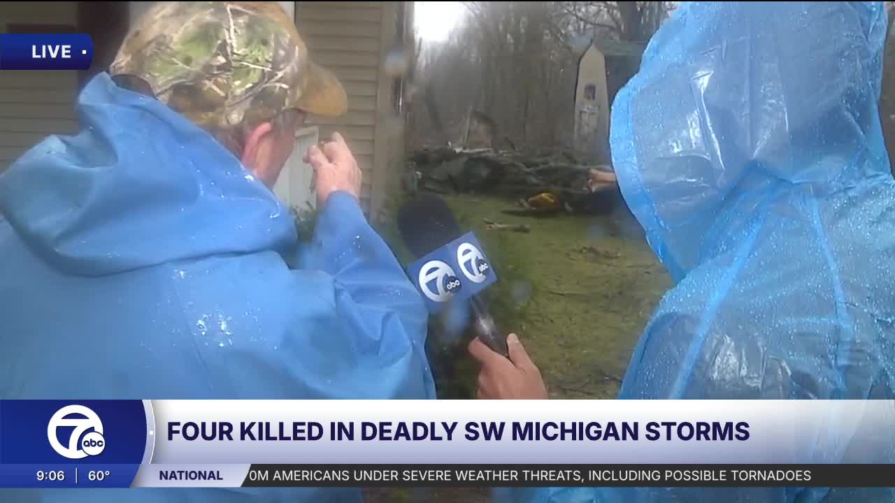 At least 4 killed in storms across SW Michigan