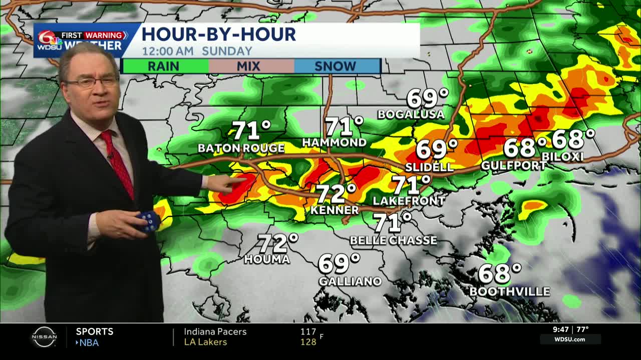 Strong storms possible Saturday night and Sunday morning